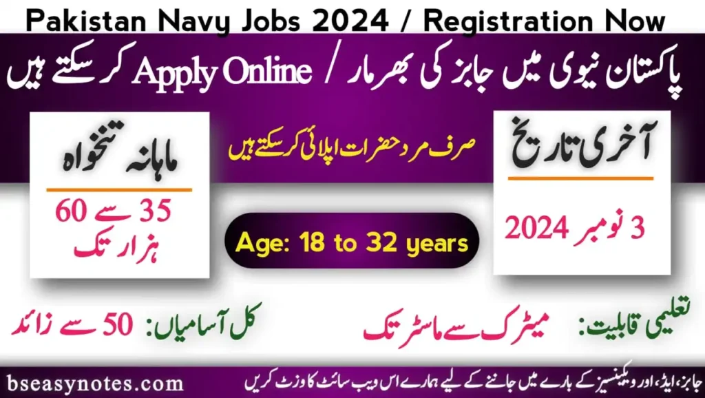 Pak Navy Jobs 2024