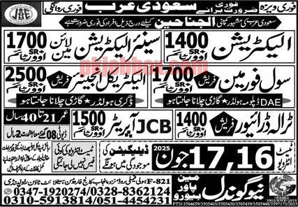 Urgent Jobs in Saudi Arabia 2025