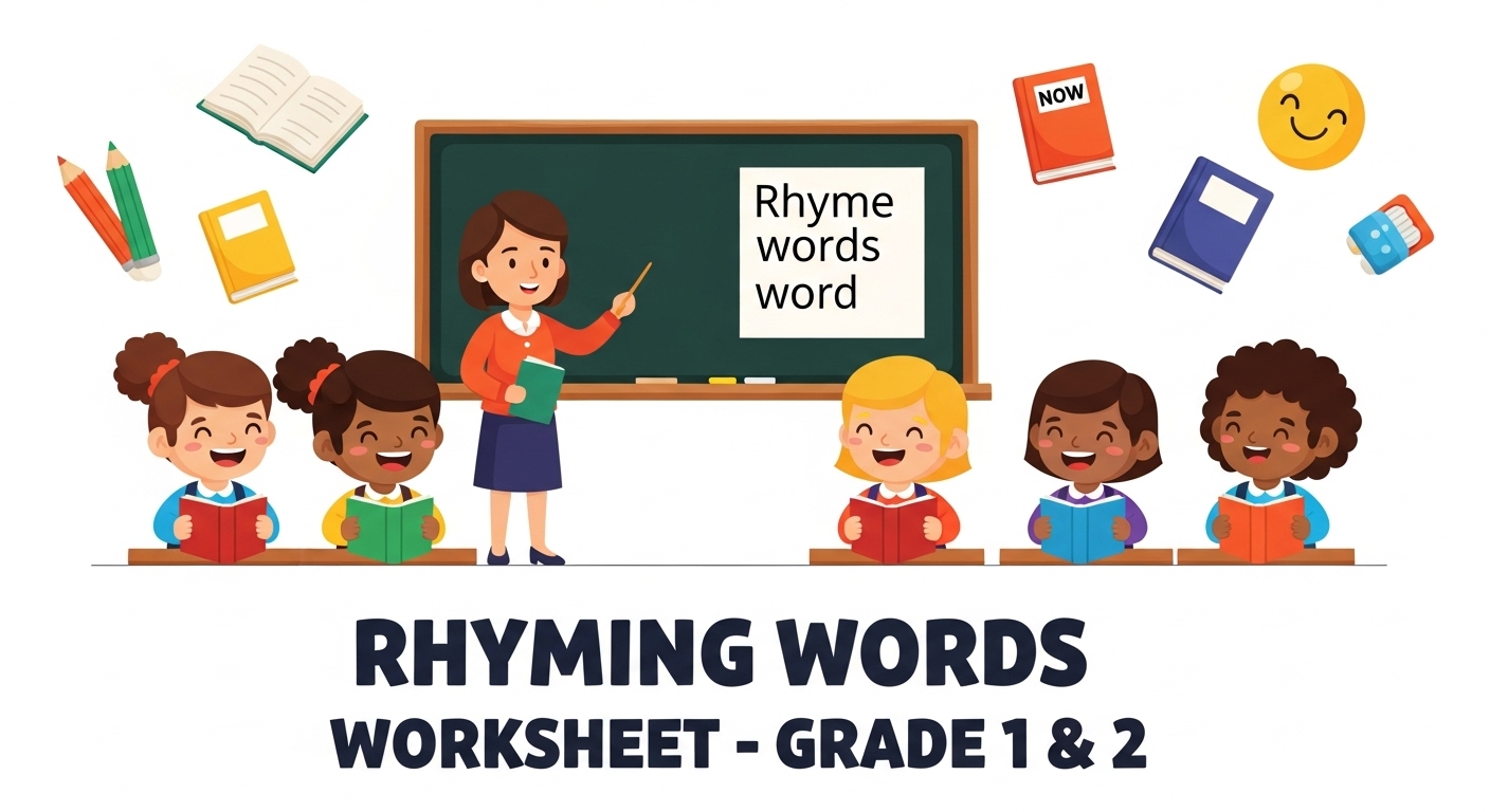 Rhyming Words Worksheet for Grade 1