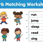 1 Fun Verb Matching Worksheet for Nursery