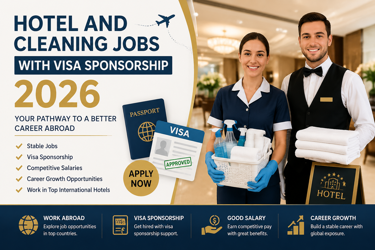 Hotel and Cleaning Jobs With Visa Sponsorship 2026