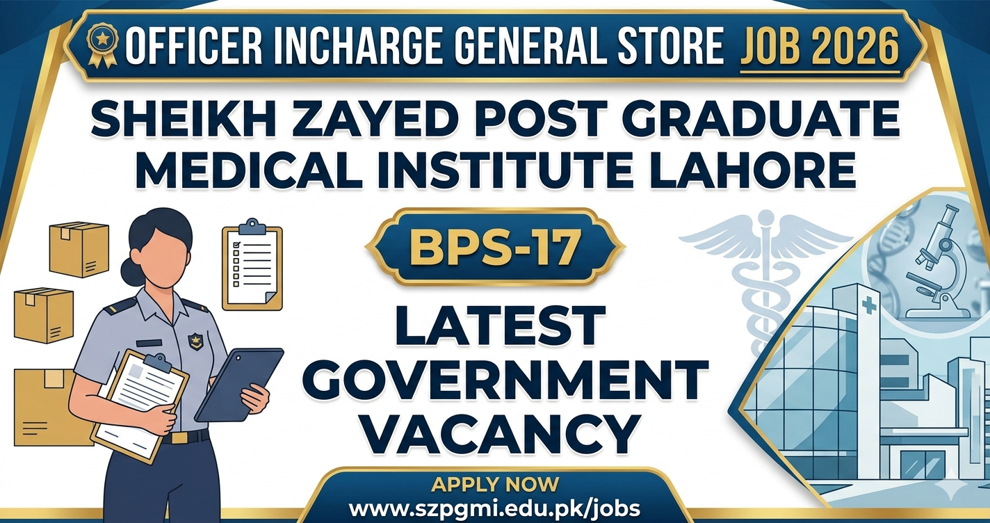 Officer Incharge General Store Job 2026