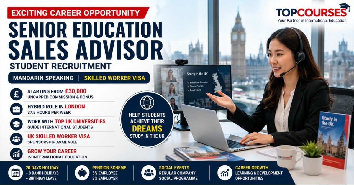 Senior Education Sales Advisor Jobs UK 2026 – Visa Sponsorship