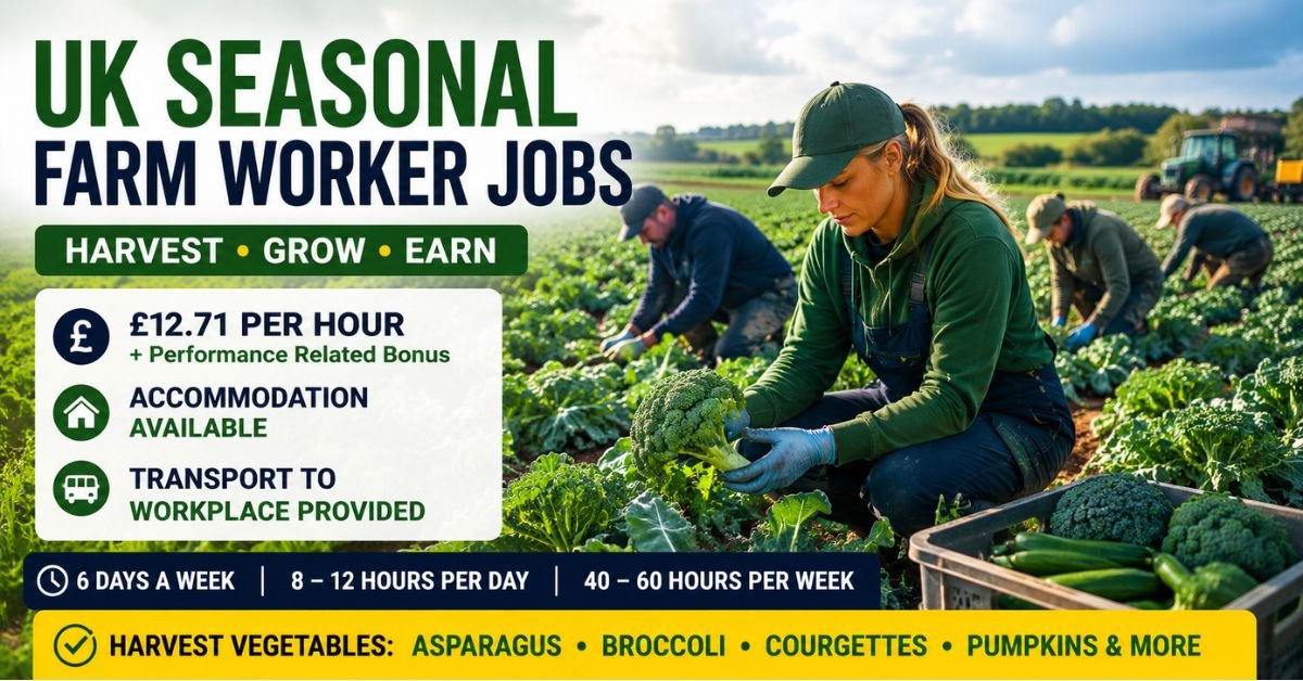 UK Seasonal Farm Worker Jobs 2026 – Pay, Hours & Requirements