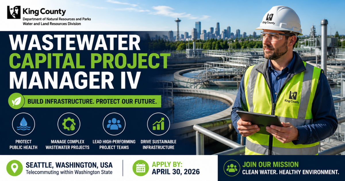 Wastewater Capital Project Manager IV Jobs USA 2026 Guide