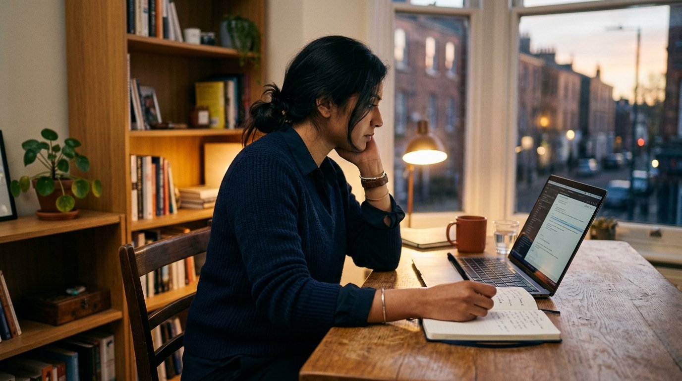 Applicant preparing essays at a desk — Chevening Scholarship 2027 application dates and eligibility