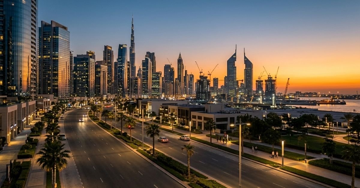 Gulf city skyline at dusk representing Qatar work visa jobs for international applicants